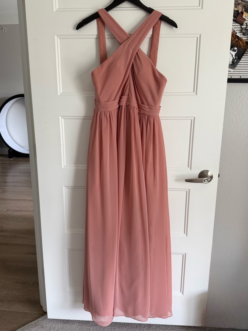 Sleeveless Crisscross Maxi Dress in Dusty Rose